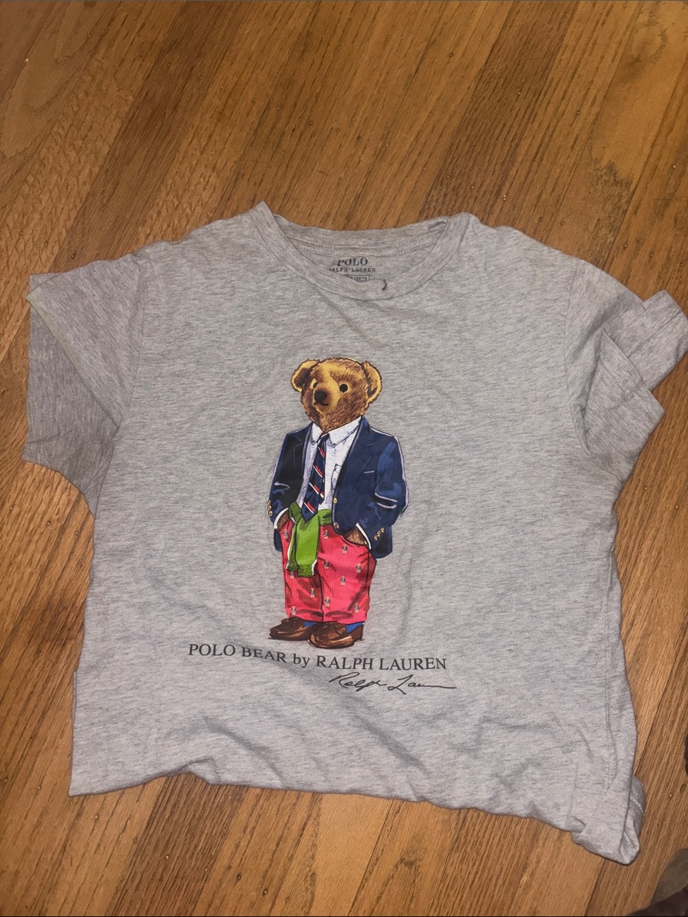 Polo by Ralph Lauren Grey Polo Bear Short Sleeve Tee